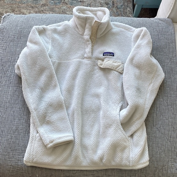 COPY - Patagonia Re Tool Snap T Fleece pullover in Off White Size M - Picture 1 of 7